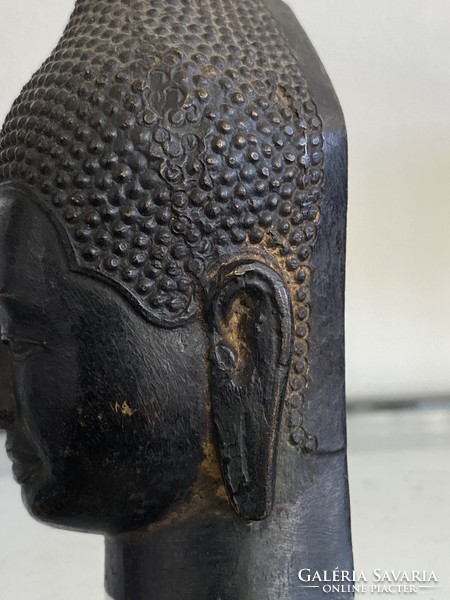 19. Századi Thai Bronz Buddha Fej