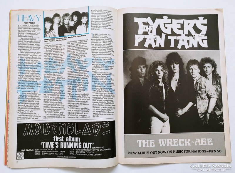 Kerrang magazin 85/7/11 RATT Warlock Heavy Pettin U2 Phenomena Malice Ozzy Bob Kulick AC/DC Tygers