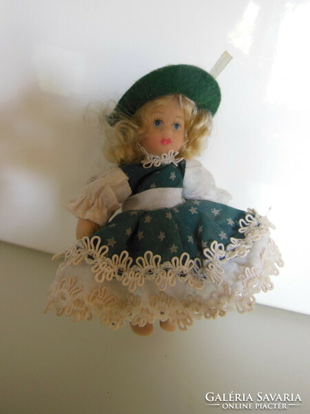 Doll - porcelain - key holder - 10 x 7 cm - retro - Austrian - perfect