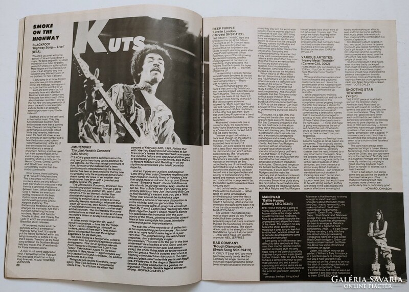 Kerrang magazin 82/9/9 Ozzy Fastway Hendrix Krokus Petty Magnum Rush Gillan Spider