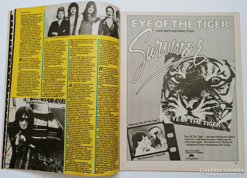 Kerrang magazin 82/8/12 Gillan Manowar Saxon Anvil Steve Miller Rage Uriah Heep Twisted Sister