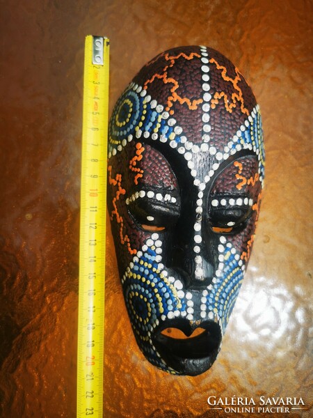 African painted wooden mask