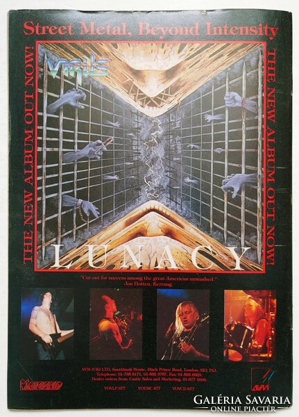 Kerrang magazin 89/9/2 Aerosmith Def Leppard Bon Jovi Skid Row Mötley Almighty Mike Monroe Faster P
