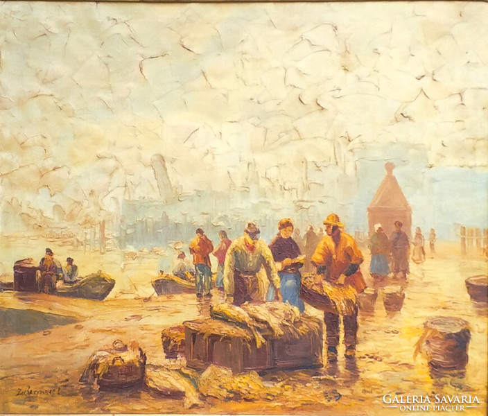 László Remecz Zólyomi (20th Century): fishmongers