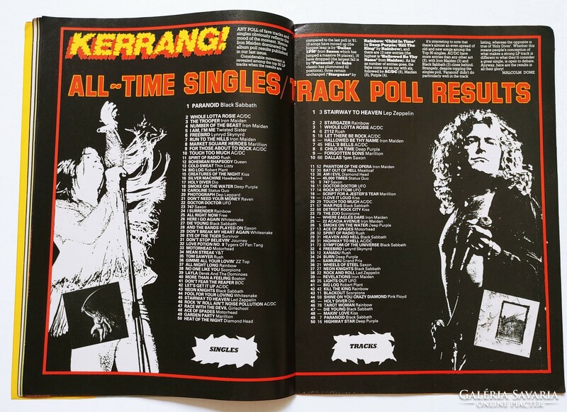 Kerrang magazin 83/10/20 Kiss Blackmore King Diamond Rock Goddess Pete Way Mötley Crüe Status Quo