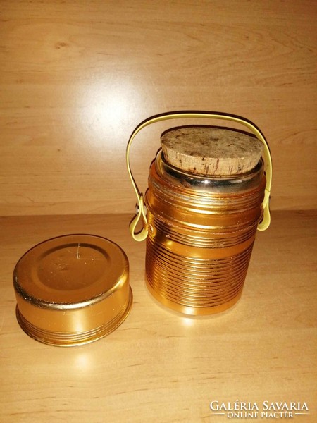 Retro gold color metal ice cream food thermos (b)