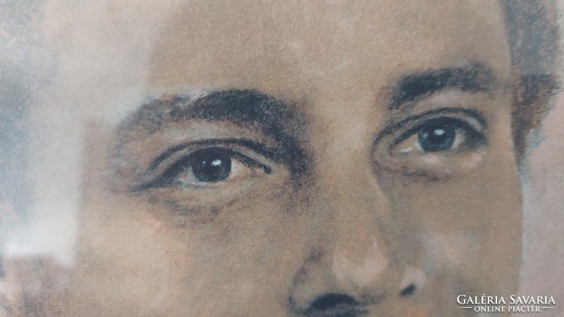 (K) Pasztell hatású portré nyomat 30x40 cm kerettel