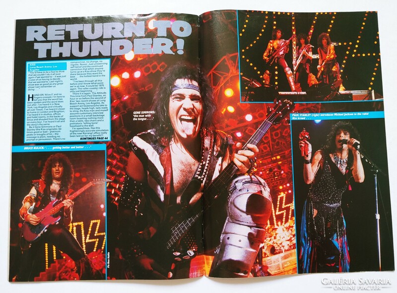 Kerrang magazin 85/4/4 Raven Warrior Slayer Kiss Anthrax Metal Church Keel Accept Grave Digger Tyson