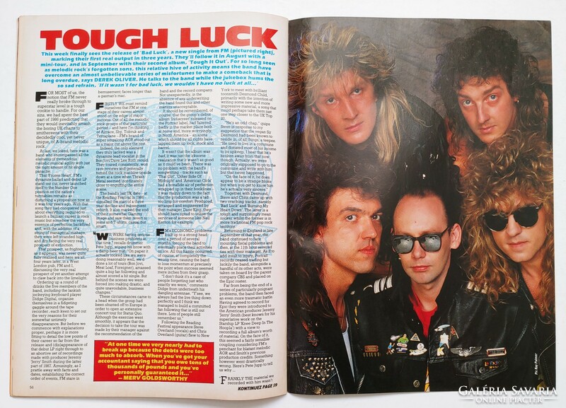 Kerrang magazin 89/7/29 FM Tad Lizzy Borden Tangier Who Dirty Looks Wolfsbane Bulletboys Würzel