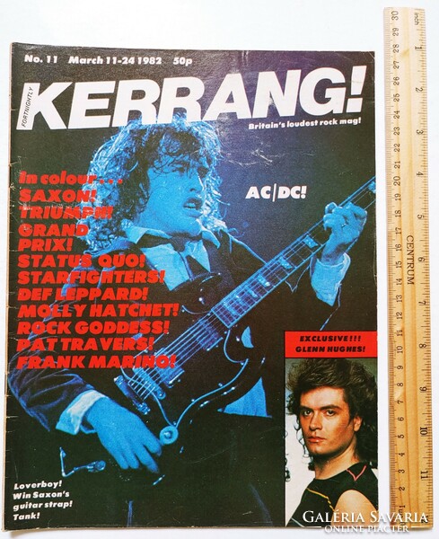 Kerrang magazin 82/3/11 ACDC Saxon Aerosmith Hughes Triumph Def Leppard Pinera Rock Goddess Status Q