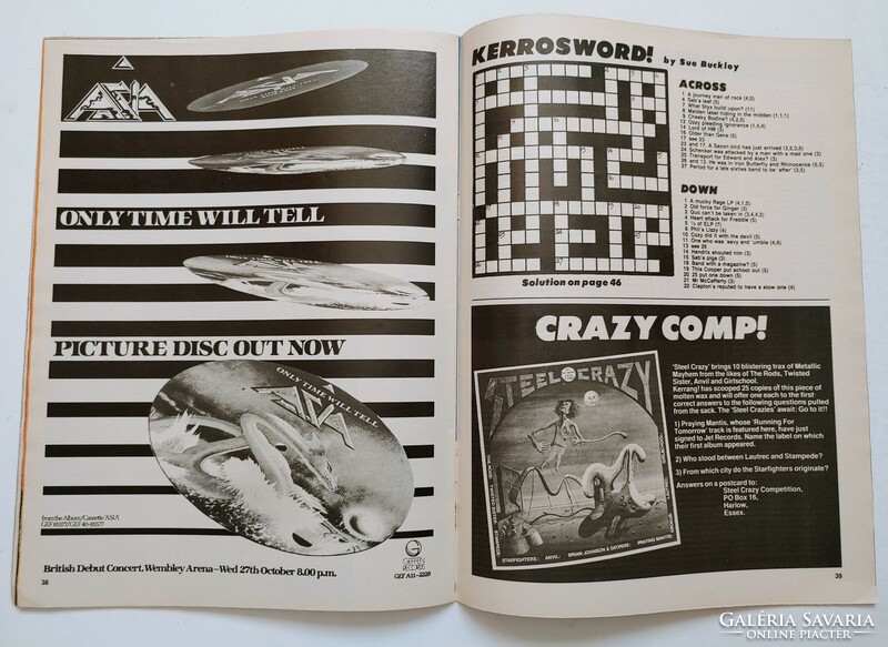 Kerrang magazine 82/9/9 ozzy fastway hendrix crocus petty magnum rush gillan spider