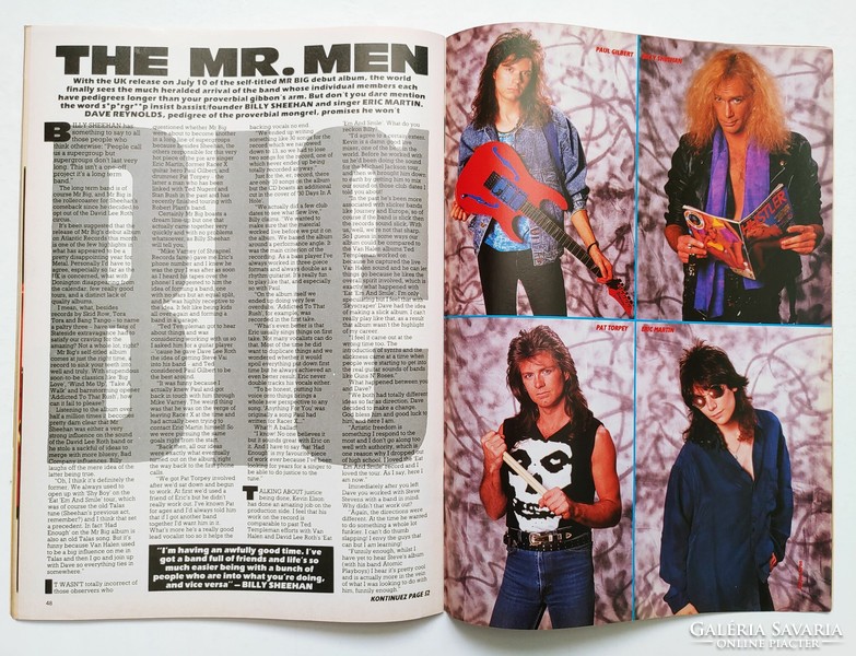 Kerrang magazin 89/7/1 Mr Big Aerosmith Masters Reality Legs Diamond Del-Lords Rich Marx Kings X