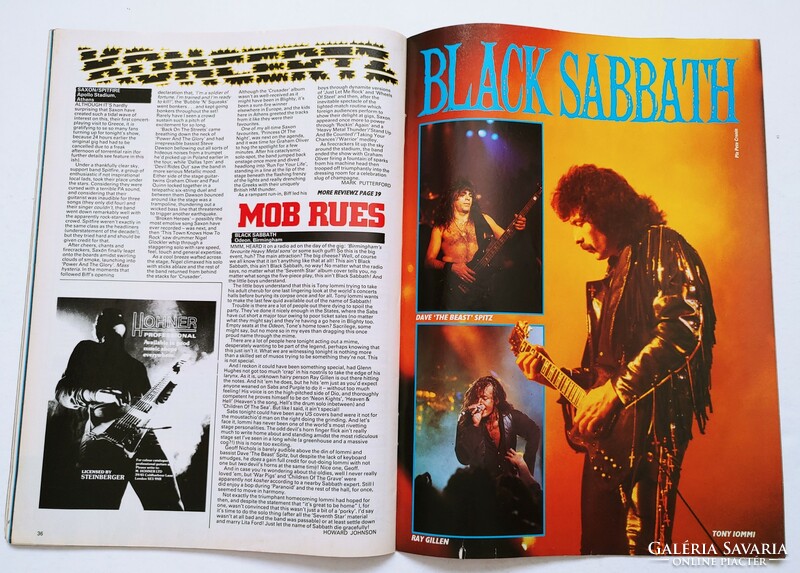 Kerrang magazin 86/6/12 Queensryche Saxon Poison Anthrax Keel 38 Special Sabbath Thunderstick