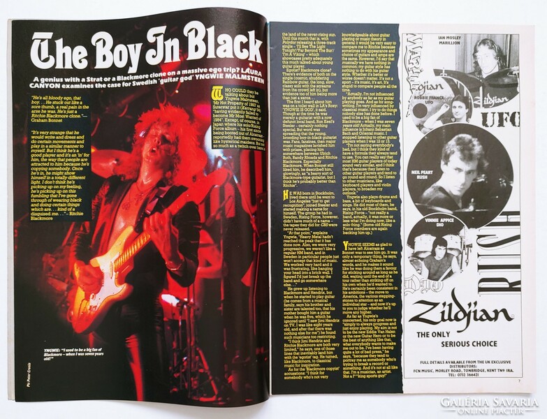 Kerrang magazine 85/6/27 phenomena malmsteen blackmore acdc heavy pettin kim mitchell lee aaron