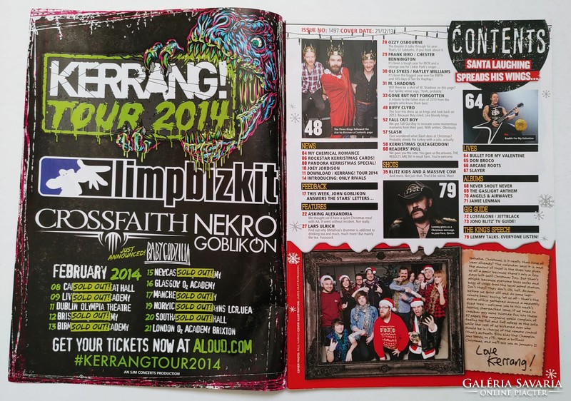 Kerrang magazin 13/12/21 Asking Alexandria Clyro Fall Out Blitz Kids In Crowd Don Broco Slash Ozzy