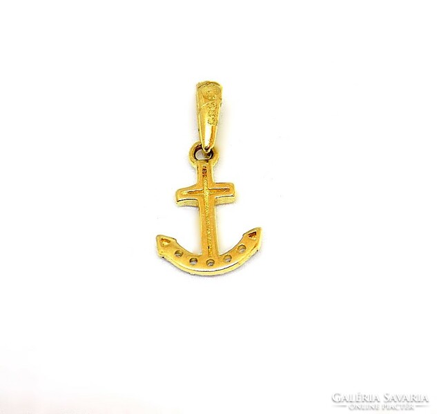 Gold anchor pendant (zal-au108411)