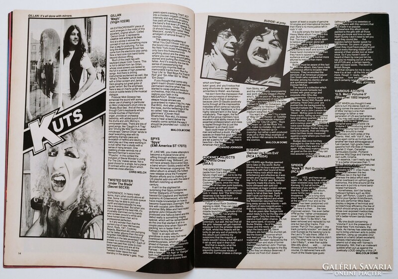 Kerrang magazin 82/10/7 Rush Scorpions Tommy Bolin Runaways Diamondhead T Rex Lemmy Who Genesis