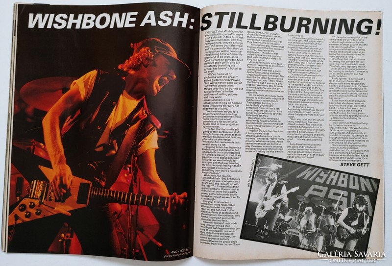 Kerrang magazin 82/11/4 Marillion AC/DC Pat Benatar Asia Wishbone Kim Carnes Wrathchild Coney Hatch