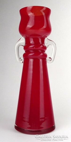 1O231 colored blown Scandinavian studio glass vase tulip-shaped vase 28.5 Cm