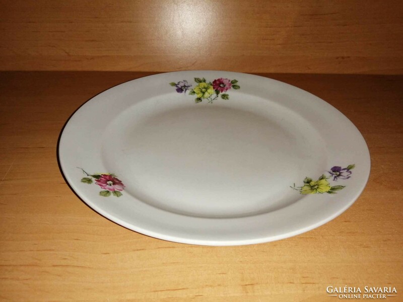 Zsolnay porcelain flat plate with flower pattern - 24 cm (2p)