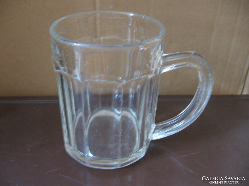 Antique luster calibrated glass jug 1/4 l