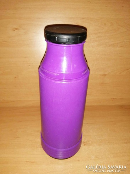 Retro purple plastic coffee and tea thermos (b)