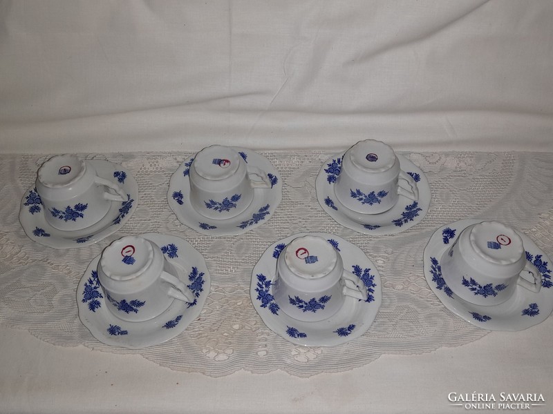 Zsolnay 1st class coffee set with a rare pattern