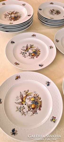 Paradicsommadaras Seltmann W. Bavaria 6 személyes étkészlet 21db német porcelán