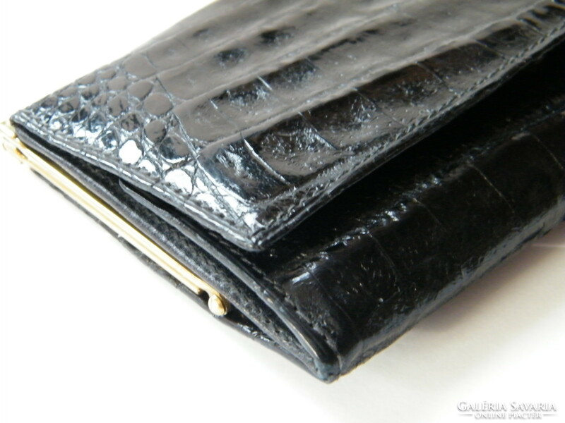 Retro crocodile leather wallet, briefcase