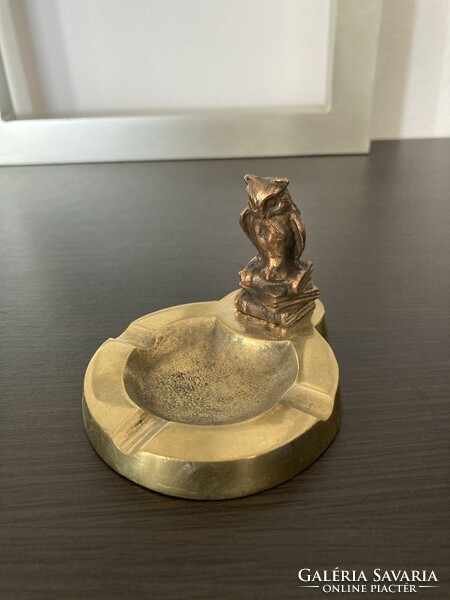 Owl copper/bronze ashtray, ashtray