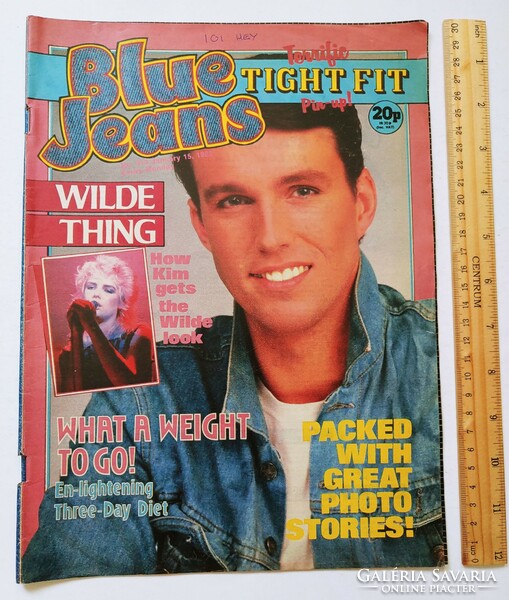 Blue jeans magazine 83/1/15 tight fit poster kim wilde gj sinclair yazoo