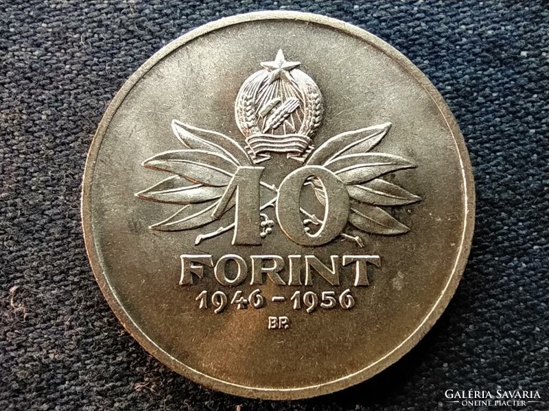 Good forint series .800 Silver 10 forints 1956 bp (id65166)