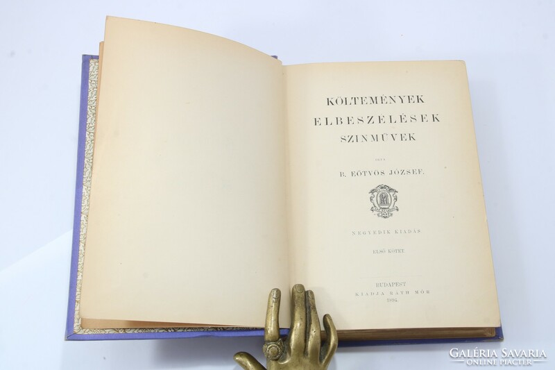 Báró Eötvös József - Költemények - 1894 - Gyönyörű dúsan aranyozott kötésben !!