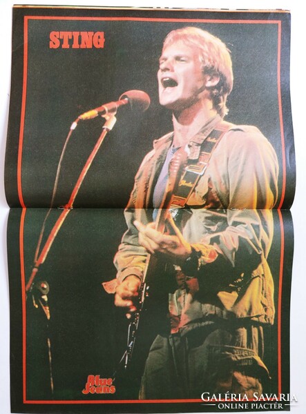 Blue Jeans magazin 82/4/10 Sting poszter (Police) Duran Duran Shakin Stevens