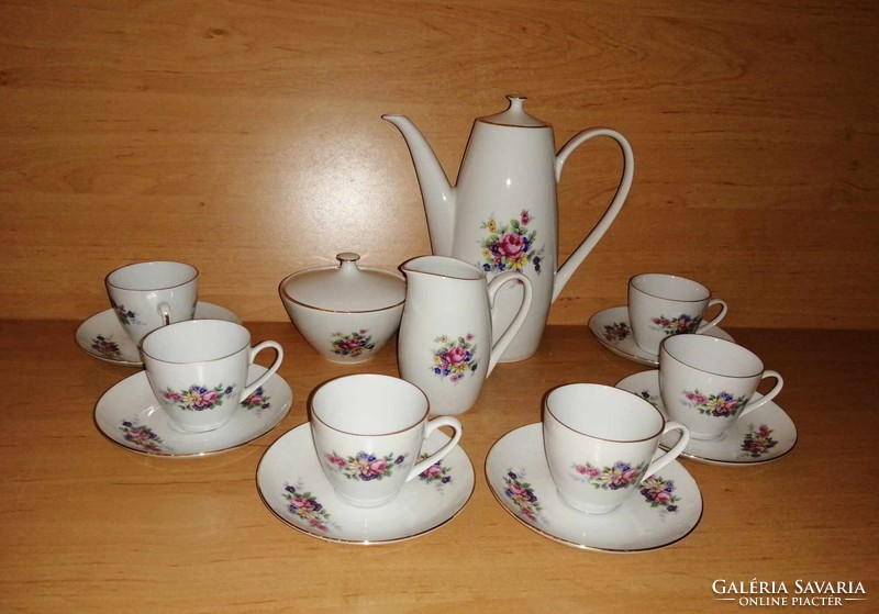 Bohemia porcelain flower coffee set (34/d)