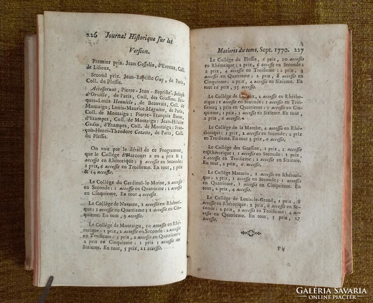 Antik könyv 1770 SUITE DE LA CLEF OU JOURNAL HISTORIQUE SUR LES MATIERESDU TEMS tome CVIII