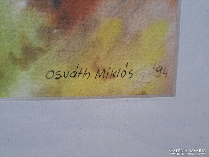 Osváth Miklós: Nápoly felé - 1994, Olaszország akvarell