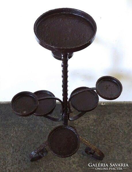 1M608 old wrought iron flower stand 97 cm