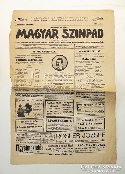 1905  /  Magyar Szinpad  /  Ssz.:  RU550