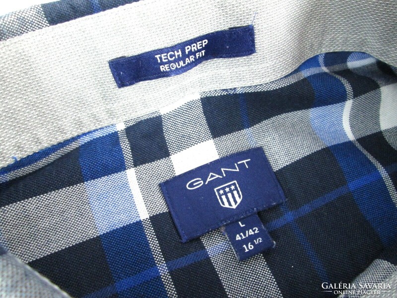 Original gant (l) elegant checkered long-sleeved men's shirt