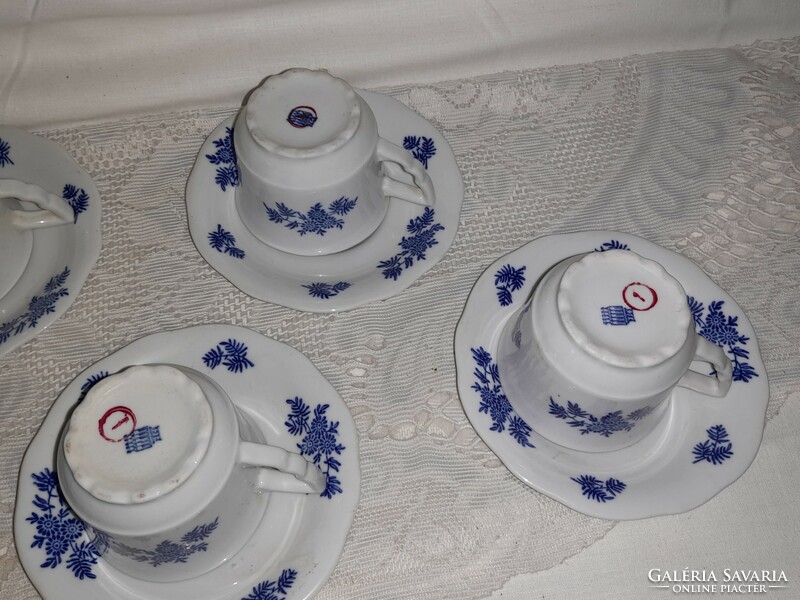 Zsolnay 1st class coffee set with a rare pattern