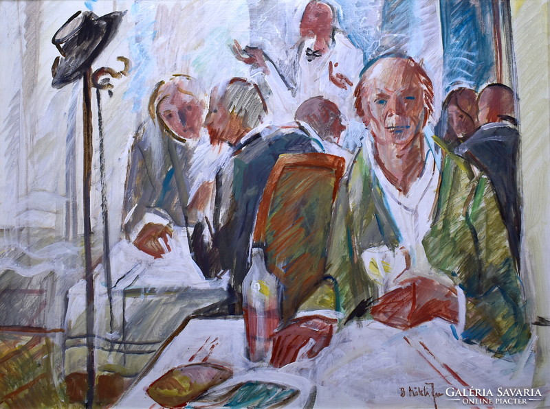 B. Mikli Ferenc (1921 - 2013): " VENDÉGLŐBEN " - FESTŐI ÖNARCKÉP