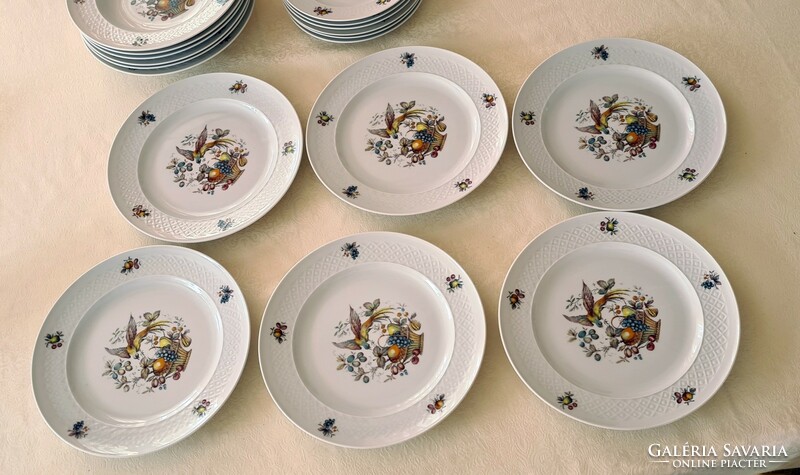 Paradicsommadaras Seltmann W. Bavaria 6 személyes étkészlet 21db német porcelán