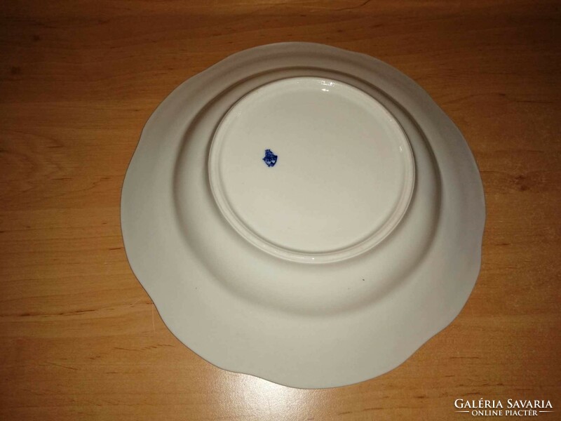 Zsolnay porcelain deep plate with flower pattern - 24 cm (2p)