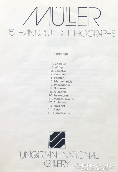 Árpád Müller (1961) - folder of 15 lithographs (1984, mng)