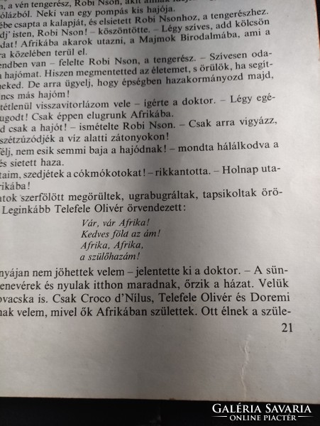 Doktor hű de fáy -fáj -Retró mesekönyv ./Csukovszkij-1983-as.