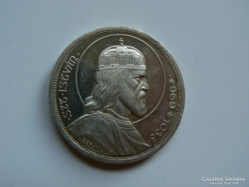 Saint István silver 5 pengő coin, Kingdom of Hungary 1938, original!