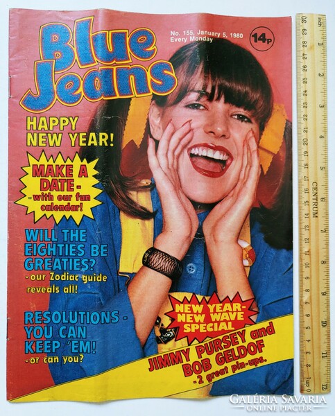 Blue Jeans magazin 80/1/5 Jimmy Pursey Bob Geldof poszterek Madness Sponooch Racey Cassidy