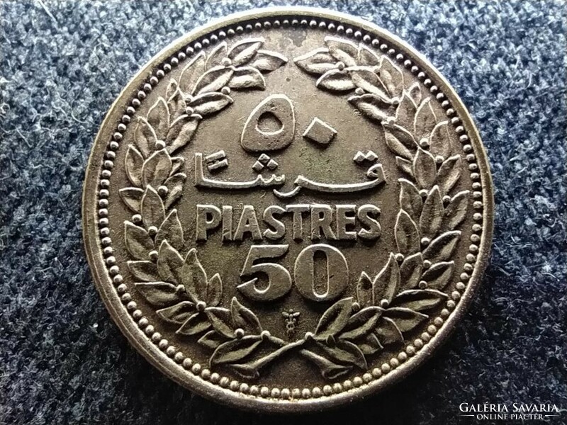 Libanon .600 ezüst 50 piaszter 1952 (id64439)
