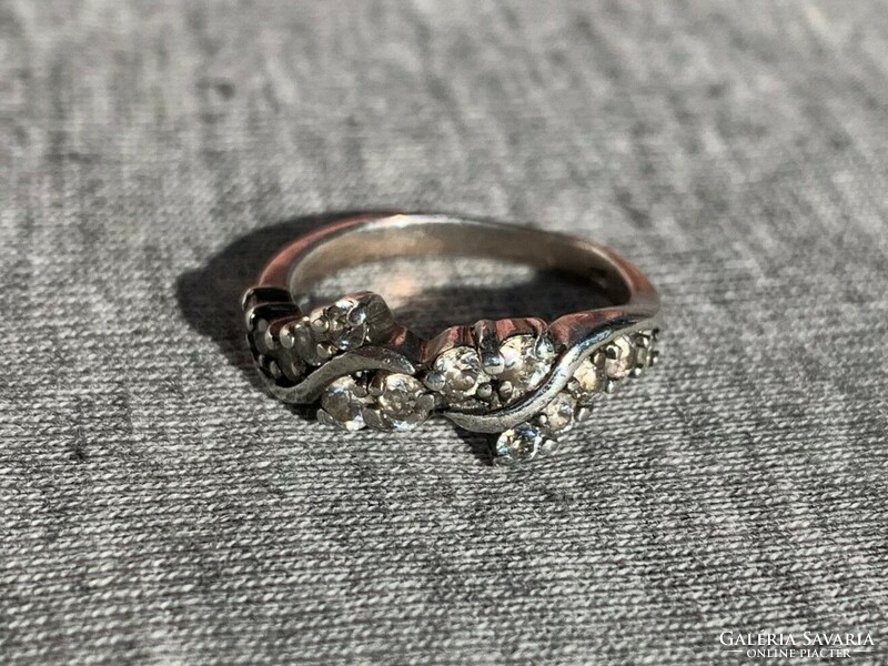 Női ezüst gyűrű magyar fémjeles
